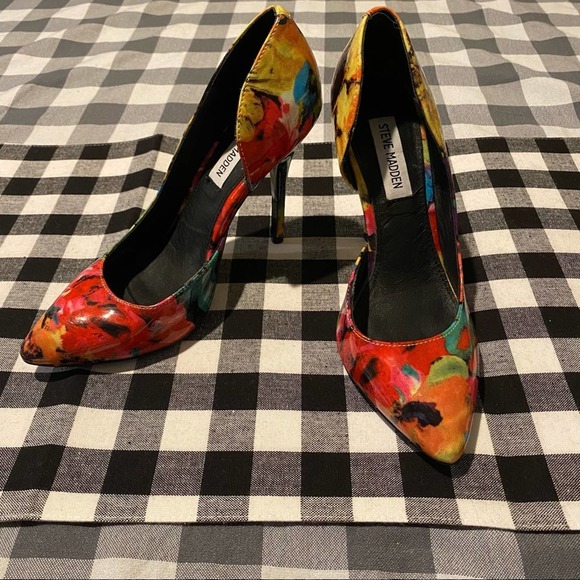 Steve Madden Groovi D'Orsay Floral Pumps Size 7M - Picture 1 of 8